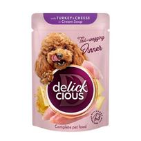 Delickcious konservai su kalakutiena ir sūriu šunims, 85 g