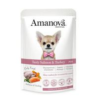 Amanova Adult Tasty konservai su lašiša ir kalakutiena suaugusiems šunims, 100 g