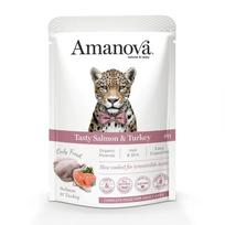 Amanova Adult Tasty guliašas su lašiša ir kalakutiena suaugusioms katėms, 85 g
