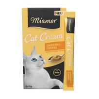 Miamor Cat Cream skanėstas su vištiena ir sūriu katėms, 6 x 15 g