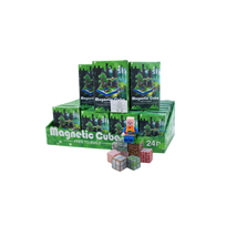 Minecraft magnetinis blokelių - kaladėlių rinkinys - 12 vnt. + žmogeliukas