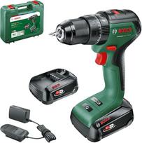 "Bosch UniversalImpact" 18V-60 akumuliatorinis gręžtuvas su plaktuku (2 akumuliatoriai, 18 V sistema, dėkle)