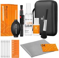"K&F CONCEPT 25-in-1" fotoaparato valymo rinkinys DSLR fotoaparatams su viso kadro jutiklio valymo lazdelėmis, 60ML ir 20ML objektyvo valikliu, valymo šluostėmis, varvekliais, objektyvo rašikliu, mikropluošto šluostėmis, nešiojimo krepšiu
