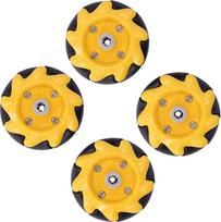"KIMISS OmniDirectional Wheels Mecanum Wheel" išmaniųjų robotų automobilių dalių priedai 48 mm Mecanum ratai maži (dvi poros)