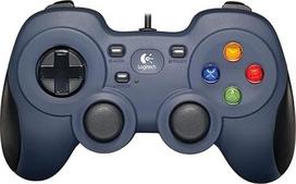 "Logitech F310" laidinis žaidimų valdiklis su konsoliniu išdėstymu, 4 mygtukai D-pad, XInput / Direct Input, patogi rankena, 1,8 m laidas, PC / Mac, mėlynas / pilkas - ES pakuotė