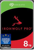 "Seagate IronWolf Pro" 8 TB, NAS vidinis kietasis diskas HDD, 9 cm, 7200 aps./min, CMR, 256MB spartinančioji atmintis, SATA 6GB/s, įskaitant duomenų gelbėjimo paslaugą (ST8000NTZ01)