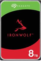 "Seagate IronWolf" 8 TB, NAS vidinis kietasis diskas, 9 cm, 5400 aps./min, 256MB spartinančioji atmintis, SATA 6GB/s, sidabrinės spalvos, įskaitant duomenų gelbėjimo paslaugą (ST8000VNZ02)