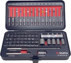 "Würth Zebra" 061425159 Antgalių rinkinys 1/4 colio antgalių rinkinys 59 dalių praktiškame metaliniame dėkle