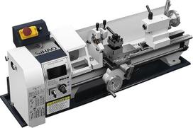 1500 W mini metalo tekinimo staklės 220 x 500 mm Mini stalinė metalinė pavara su įrankių laikikliu ir centro laikikliu, su greičio ekranu, su šepetėliais, kintamas greitis 0-2500 aps/min.