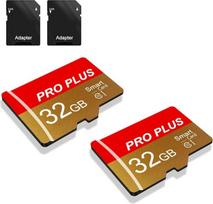 2 pakuotės 32GB atminties kortelių su adapteriu, didelės spartos atminties kortelė, UHS-I C10 A1 TF atminties kortelė planšetiniam kompiuteriui / mobiliajam telefonui / fotoaparatui / automobilio garso aparatūrai / žaidimų pultui (TF162 Red Gold 32GB)