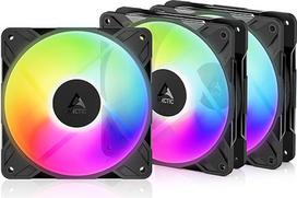 ARCTIC P12 Pro Reverse A-RGB - 3 pakuotės - 120 mm aukščiausios klasės ventiliatorius su atvirkštiniu oro srautu, PWM ventiliatorius su Y kabelio dalikliu, 500-3000 aps/min, 0 aps/min