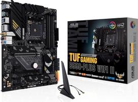 ASUS TUF TUF Gaming B550-Plus WiFi II pagrindinė plokštė, AM4 lizdas, "Ryzen", AMD B550, ATX, PCIe 4.0, 2 x M.2, "WiFi 6", SATA 6Gbit/s, "Thunderbolt 3" jungtis, "Aura Sync