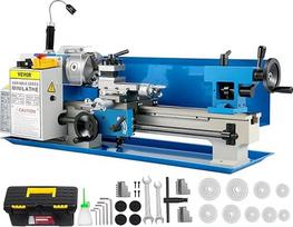 BestEquip Metalo tekinimo staklės 7 x 14 colių 550 W Metalo tekinimo staklės 350 mm atstumas tarp centrų Stalo tekinimo staklės 50-2500 aps/min su metriniu 0,5-2,5 mm ir 21 mm sriegiu