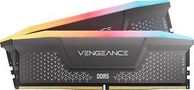 CORSAIR Vengeance RGB RS DDR5 RAM 32GB (2x16GB) 6000MHz CL36-44-44-96 1.35V AMD EXPO ir Intel XMP 3.0 staliniams kompiuteriams skirta atmintis - pilka (CMG32GX5M2E6000Z36)