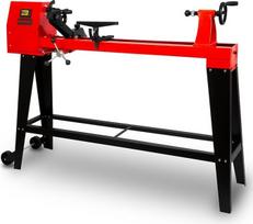 EBERTH medienos tekinimo staklės 550 W su tvirtu pagrindo rėmu - 1000 mm antgalio plotis, 350 mm tekinimo skersmuo, 4 pakopų diržinė pavara, stabilios medinės tekinimo staklės