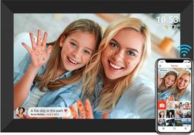 FRAMEO WiFi WiFi skaitmeninis nuotraukų rėmelis 32GB skaitmeninis nuotraukų rėmelis 10,1 colio 1280 x 800 IPS LCD jutiklinio ekrano išmanusis debesų nuotraukų rėmelis su automatiniu pasukimu Akimirkomis dalytis iš karto per "Frameo" programėlę
