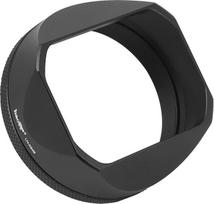Haoge LH-X54B Metalinis stačiakampis objektyvo gaubtas su 49 mm adapterio žiedu, skirtas Fujifilm X100VI Fuji FinePix X100V fotoaparato objektyvui, juodas