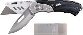 kwb Sunkus universalus peilis su sulankstomu pjovimo peiliu, dviem itin aštriais 60 x 19 mm metaliniais ašmenimis, įskaitant atsarginius ašmenis, valdomas dviem rankomis