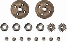 RC automobilio metalinis diferencialas 1:18 A949 A959 A969 A979 (du diferencialai)