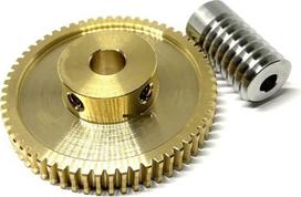 Sliekinė pavara ir sliekas 0,8 m tikslumo turbinos sliekinės pavaros rinkinys 1: 20/30/40/40/50/60 dantų nerūdijančio plieno sliekų varinių pavarų priedai (spalva: sliekas 6 mm, dydis: 60 dantų-8 mm)