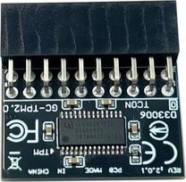 TPM 2.0 LPC 20 kontaktų SLB9665 apsaugos modulis ASUS X99-DELUXE, X99-H/IPMI, X99-E-10G WS pagrindinei plokštei Apsaugos modulis GC-TPM 2.0