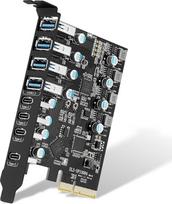 USB 3.2 Gen 2 PCIe kortelė, 8 prievadai, 10Gbps PCI Express išplėtimo kortelė, vidinis USB šakotuvas, skirtas staliniam kompiuteriui