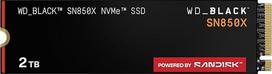 WD_BLACK SN850X NVMe SSD 2 TB vidinis SSD (žaidimų atmintis, PCIe Gen4 technologija, skaitymas 7300MB/s, rašymas 6600MB/s) Juodas