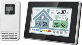 Wetterstationen Thermometer Hygrometer mit Zeitwecker Digital Temperatur Luftfeuchtigkeitsmessung Messgerät Luftfeuchtigkeitsmessung Meter Wetterstationen mit Uhrzeit und Wecker