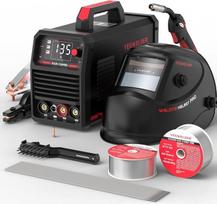 YESWELDER 135 Amp MIG suvirinimo aparatas be dujų, didelis LED skaitmeninis ekranas, 230 V suvirinimo aparatas Flux MIG/Lift TIG/Stick 3-in-1 suvirinimo aparatas IGBT inverterinis suvirinimo aparatas