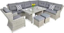Lauko baldų komplektas TRIVENTO DINING, White Grey