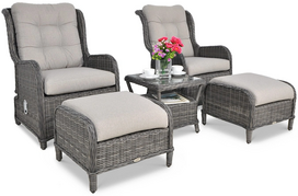 Lauko baldų komplektas SIENNA DUO PREMIUM, Dark Grey
