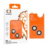 Grūdintas stiklas Tel Protect Titanium Lens 99% AR skirtas Apple iPhone 13/13 Mini skaidrus (objektyvui 2 vnt)