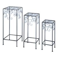 3 juodų gėlių staliukų rinkinys Esschert Design