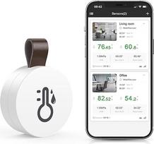 "Brifit" "Bluetooth" termometras-higrometras, temperatūros drėgmės jutiklis su išmaniąja programėle, mini vidaus termometras su duomenų įrašymu kūdikių kambariui, šiltnamiui, garažui, biurui