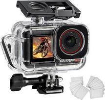 "FitStill" 60 m / 196 pėdų vandeniui atsparus dėklas DJI "Osmo Action 5 Pro/Action 4/Action 3", dvigubo šalto bato dizainas, sustiprintas sandarinimo žiedas, optinio stiklo objektyvas, DJI Action 5pro/4/3 korpusas