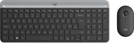 "Logitech MK470 Combo Slim" belaidės klaviatūros ir pelės rinkinys, 2,4 GHz ryšys per nano USB imtuvą, 10 m atstumas, 18 mėn. baterijos veikimo laikas, asmeninis / nešiojamasis kompiuteris, vokiškas QWERTY išdėstymas - juoda / grafito spalva