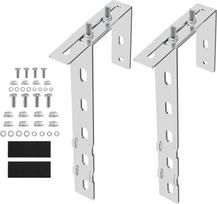 2PCS reguliuojamas balkono elektrinės laikiklis Saulės kolektorių montavimo kablys, skirtas 60-180 mm pločio kvadratiniam balkono reljefui