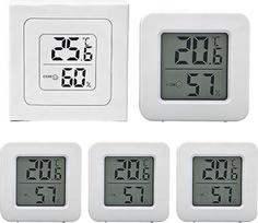 4 drėgmės matuoklių rinkinys, mini skaitmeninis termometras patalpoje, drėgmės matuoklis, temperatūros higrometras LCD, skirtas patalpoms gyvenamajame kambaryje, biure, šiltnamyje