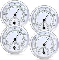 4 termometrų rinkinys, 58 mm tikslumo termometras-higrometras, kambario termometras, temperatūros ir drėgmės matuoklis, tinka namų ūkiui, patalpoms, senjorų kambariui, kūdikių kambariui ir kt.