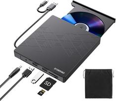 6 in 1 išorinis CD DVD diskas, išorinis DVD įrašymo įrenginys USB 3.0 C tipo CD/DVD ROM +/-RW diskas su USB prievadu, išorinis CD diskas nešiojamam kompiuteriui Mac OS Win11/10/8/7/XP Linux Vista
