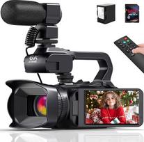 6K 64MP 18X skaitmeninio priartinimo 6K vaizdo kamera su IR naktinio matymo funkcija, skirta "YouTube", HD interneto kamera "WiFi" vaizdo kamera su 4500 mAh akumuliatoriumi, SD kortele, stabilizatoriumi, mikrofonu ir nuotolinio valdymo pultu