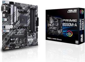 ASUS Prime B550M-A žaidimų pagrindinė plokštė, AM4 lizdas, microATX, "Ryzen", PCIe 4.0, 2 x M-2, 1Gb/s Ethernet, 6Gb/s SATA, USB 3.2 Gen 2 Type-A, "Aura Sync" RGB antraštės palaikymas