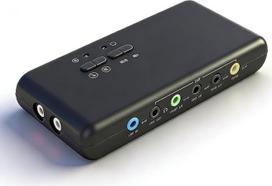 Išorinė USB garso kortelė 7.1 8 kanalų USB garso dėžutė Išorinis skaitmeninis optinis 12Mbps suderinamas, dinamiškas 3D erdvinis garsas, suderinamas su kompiuteriais, nešiojamaisiais kompiuteriais, staliniais kompiuteriais (juoda)