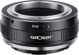 K&F CONCEPT objektyvo adapteris M42-L Rankinis fokusavimas, suderinamas su M42 L objektyvu ir L laikiklio fotoaparato korpusu