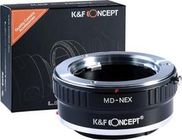 K&F CONCEPT MD-NEX objektyvų adapterio žiedinis adapteris, skirtas "Minolta MD MC" objektyvams, suderinamiems su "Sony NEX E-Mount" fotoaparatu