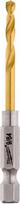 Milwaukee Electric Tool 48-89-4606 Twist Impact Drill Bit, 9/64 colio skersmuo x 2,63 colio ilgis, 63/64 colio, 1/4 colio šešiakampis kotas, 135 laipsnių Split Po" t