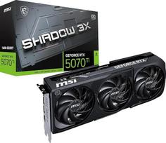 MSI "GeForce RTX 5070 Ti 16G Shadow 3X OC" - 16GB GDDR7 (28Gb/s/256 bitų), PCIe 5, 2482 MHz, HDMI 2.1b, DisplayPort 2.1b