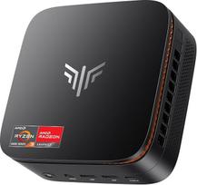 NiPoGi Pinova P1 mini kompiuteris A-MD Ryzen 4300U W-11 Pro (4C/4T, iki 3,7 GHz) 16GB DDR4 RAM + 256GB SSD, 4K @ 60 Hz trigubas ekranas HDMI 2.0+Type-C+DP 1.4, "Wi-Fi 5/BT 4.2", LAN, stalinis kompiuteris biurui/švietimui