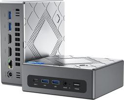 NiPoGi CK10 Mini PC W-11 Pro, "Intel Core i5-12600H" (12C/16T, iki 4,50 GHz), 16GB DDR4, 512GB M.2 NVMe SSD mini stalinis kompiuteris biurui, "WiFi 6", "Iris Xe" grafika, 2X HDMI + VGA, 4K trigubas ekranas