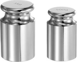 QUARKZMAN 2 dalių gramų kalibravimo svarstyklių rinkinys 500g 1kg M1 Tikslus chromuotas plienas, skirtas skaitmeninėms svarstyklėms